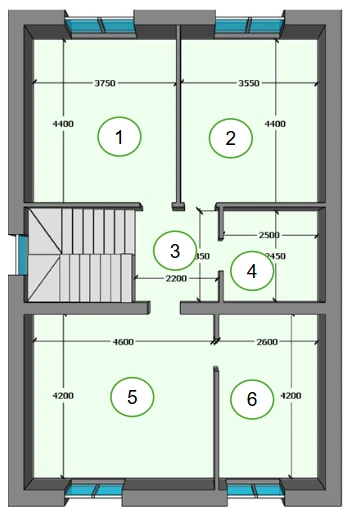 Планування 2го поверху